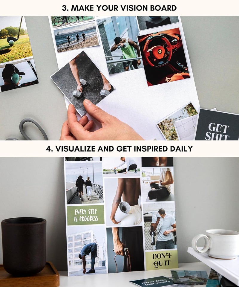 Lamare Vision Board Book for Men - 1000+ Vision Board Images & Quotes, Vision Board Supplies, Vision Board Kit, Collage Book for Manifestation - Image 4